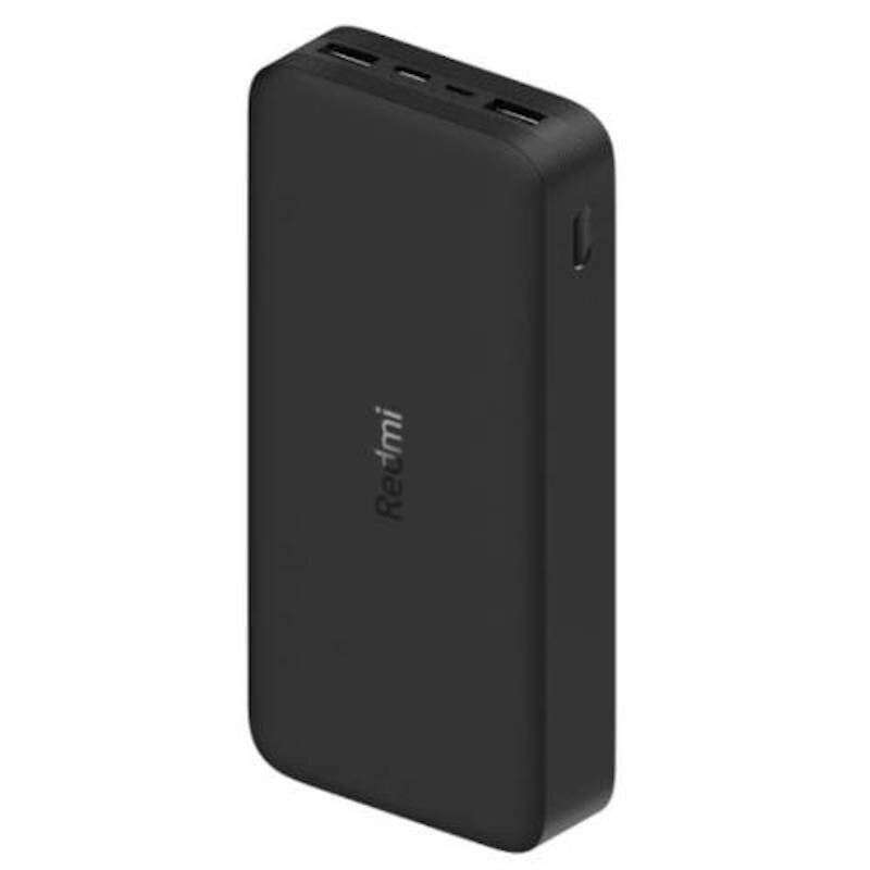 Xiaomi Redmi Bateria Externa/Power Bank 20000 mAh - Carga Rapida 18W - 2x USB-A , 1x USB-C, 1x Micro USB - Color Negro