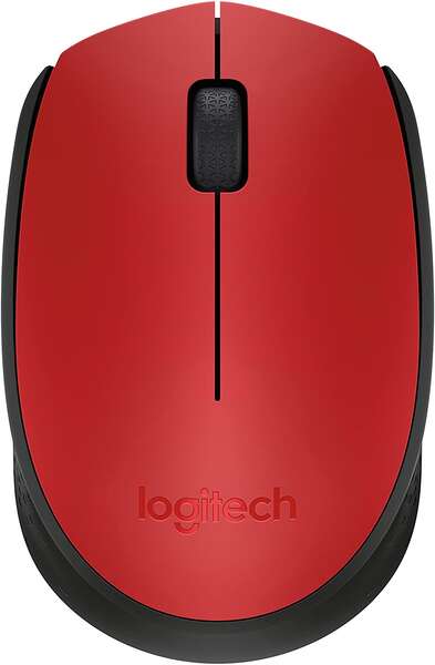 Logitech M171 Raton Inalambrico 1000dpi - 3 Botones - Uso Ambidiestro - Color Rojo
