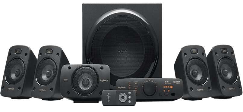 Logitech Z906 Sistema de Altavoces 5.1 THX 1000W - Subwoofer 165W - Dolby & DTS - Mando a Distancia - Color Negro