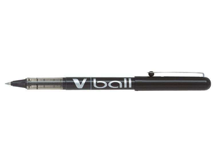Pilot Boligrafo de tinta liquida V Ball 07 Rollerball - Punta de bola redonda 0.7mm - Trazo 0.5mm - Color Negro - Cantidad: 12