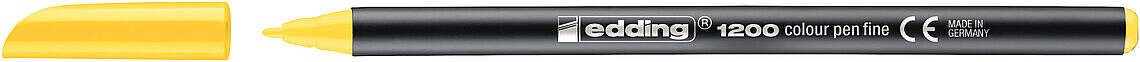 Edding 1200 Rotulador - Punta Redonda - Trazo 1mm - Tinta con Base de Agua - Color Amarillo - Cantidad: 10