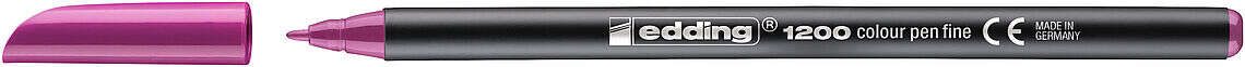 Edding 1200 Rotulador - Punta Redonda - Trazo 1mm. - Tinta con Base de Agua - Color Magenta - Cantidad: 5
