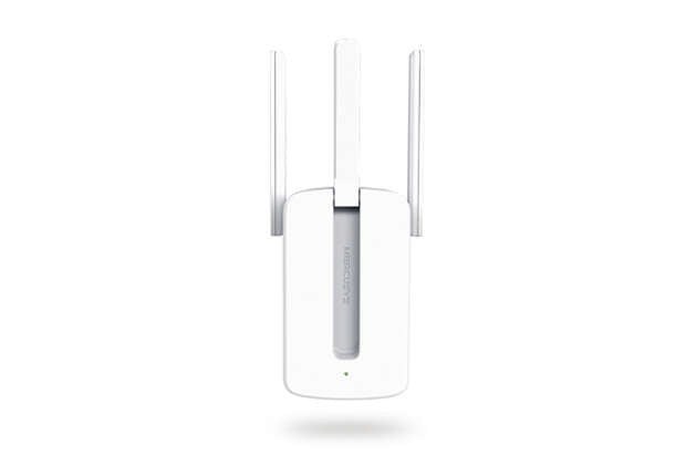 Mercusys Repetidor Amplificador Extensor de Red WiFi - Hasta 300Mbps - Tecnologia MIMO - Boton WPS - 3 Antenas Externas