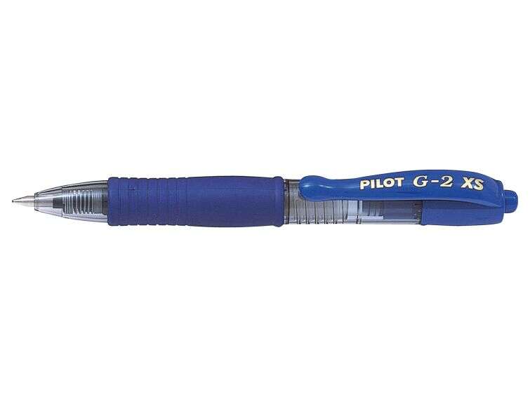 Pilot Boligrafo de Gel G2 Pixie XS Retractil - Punta de Bola Redonda 0.7mm - Trazo 0.32mm - Grip Ergonomico - Color Azul - Cantidad: 12