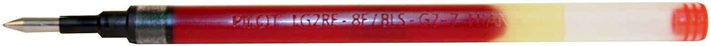 Pilot Recambio para Boligrafos G2, B2P, G2 Victoria, G-Knock, Serie MR - Color Rojo - Cantidad: 12