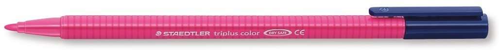Staedtler Triplus Color 323 Rotulador de Punta Fina - Trazo 1mm Aprox - Tinta Base de Agua - Color Magenta - Cantidad: 10