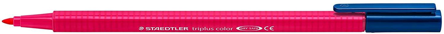 Staedtler Triplus Color 323 Rotulador de Punta Fina - Trazo 1mm Aprox - Tinta Base de Agua - Color Rojo Burdeos - Cantidad: 10
