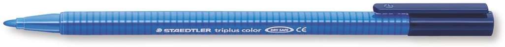 Staedtler Triplus Color 323 Rotulador de Punta Fina - Trazo 1mm Aprox - Tinta Base de Agua - Color Azul - Cantidad: 10