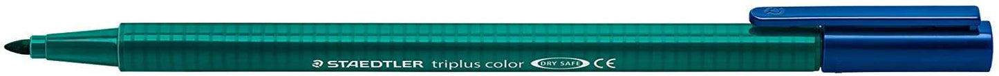 Staedtler Triplus Color 323 Rotulador de Punta Fina - Trazo 1mm Aprox - Tinta Base de Agua - Color Azul Marino - Cantidad: 10