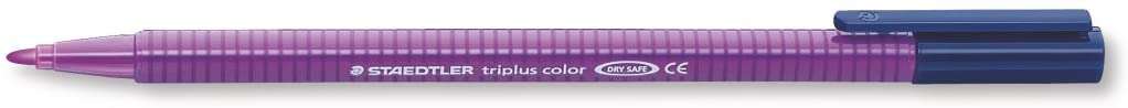 Staedtler Triplus Color 323 Rotulador de Punta Fina - Trazo 1mm Aprox - Tinta Base de Agua - Color Violeta - Cantidad: 10