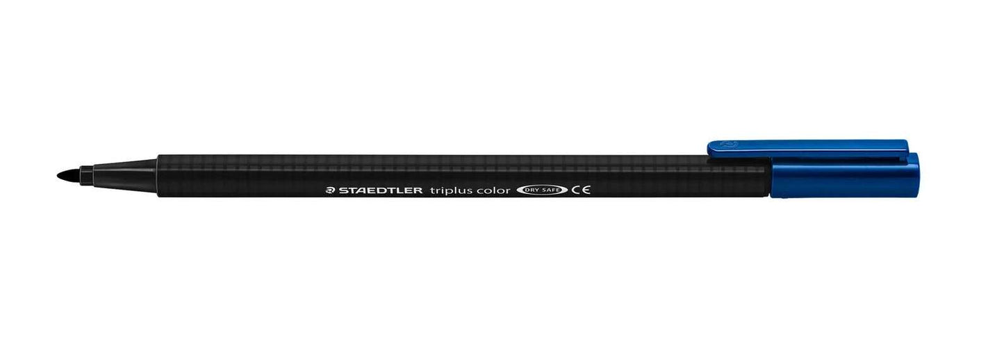 Staedtler Triplus Color 323 Rotulador de Punta Fina - Trazo 1mm Aprox - Tinta Base de Agua - Color Negro - Cantidad: 10