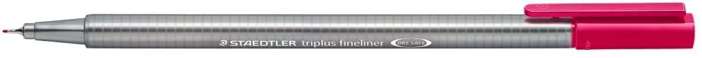 Staedtler Triplus Fineliner 334 Rotulador de Punta Fina - Trazo de 0.3mm - Tinta Base de Agua - Color Rojo Burdeos - Cantidad: 10