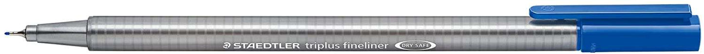 Staedtler Triplus Fineliner 334 Rotulador de Punta Fina - Trazo de 0.3mm - Tinta Base de Agua - Color Azul Pastel - Cantidad: 10