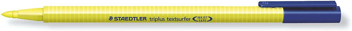Staedtler Triplus Textsurfer 362 Rotulador Fluorescente - Punta Biselada 1 - 4mm Aprox - Tinta Base de Agua - Color Amarillo - Cantidad: 10