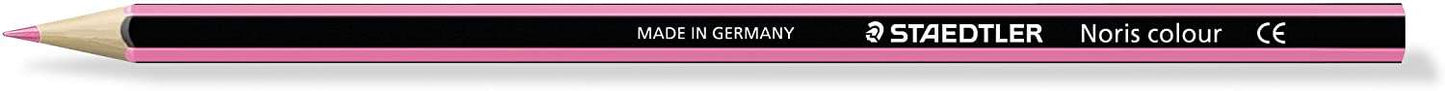 Staedtler Noris Colour 185 Lapiz Hexagonal de Color - Resistencia a la Rotura - Material Wopex - Color Rosa - Cantidad: 12
