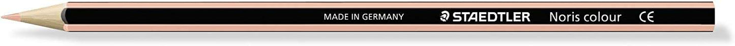 Staedtler Noris Colour 185 Lapiz Hexagonal de Color - Resistencia a la Rotura - Material Wopex - Color Beige - Cantidad: 12