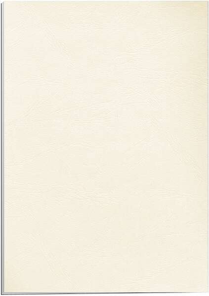 Fellowes Pack de 100 Portadas de Carton Simil Piel Delta Cuero A4 - 250 gr - Color Marfil