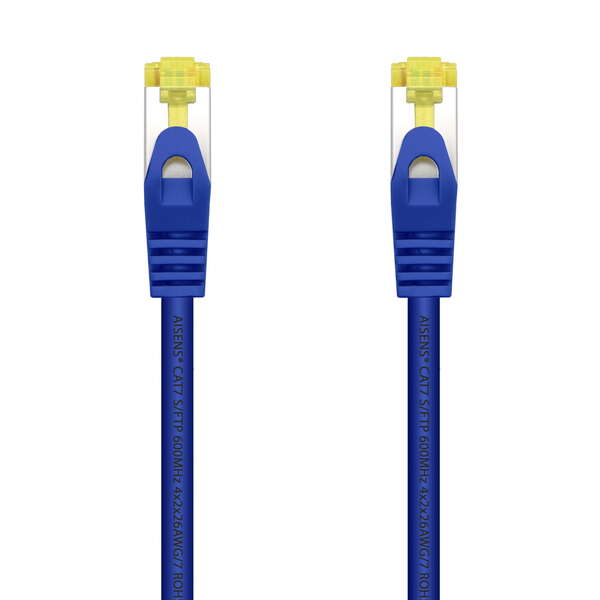 Aisens Cable de Red Latiguillo RJ45 LSZH Cat.7 600 MHz S/FTP PIMF AWG26 - 1.0M - Color Azul