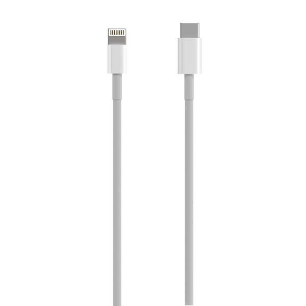 Aisens Cable Lightning a USB-C USB 2.0, Lightning/M-USB-C/M - 0.5m - Color Blanco