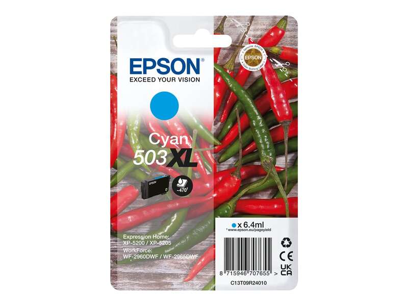 Epson 503XL Cyan Cartucho de Tinta Original - C13T09R24010