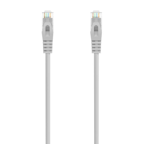 Aisens Cable de Red Latiguillo RJ45 LSZH Cat.6A 500 MHZ UTP AWG24 - 0.3m - Libre de Halogenos - 10 Gigabit/s - Color Gris