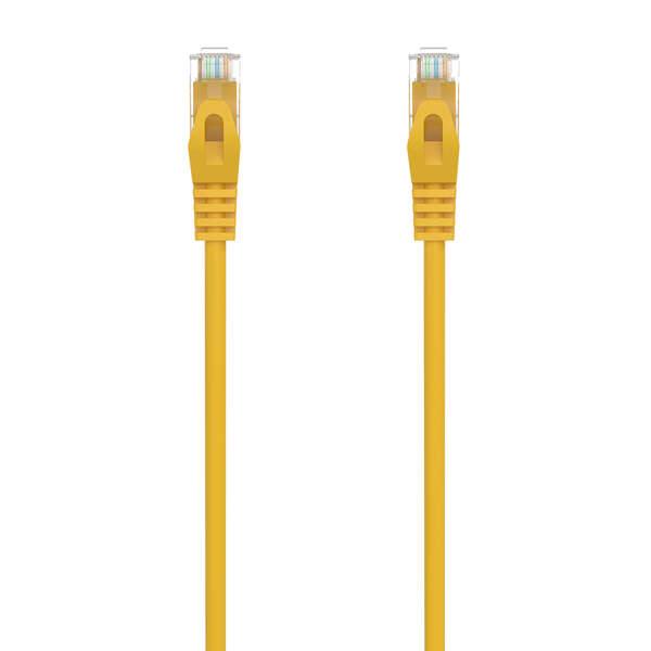 Aisens Cable de Red Latiguillo RJ45 LSZH Cat.6A 500 MHZ UTP AWG24 - 1m - Libre de Halogenos - 10 Gigabit/s - Color Amarillo