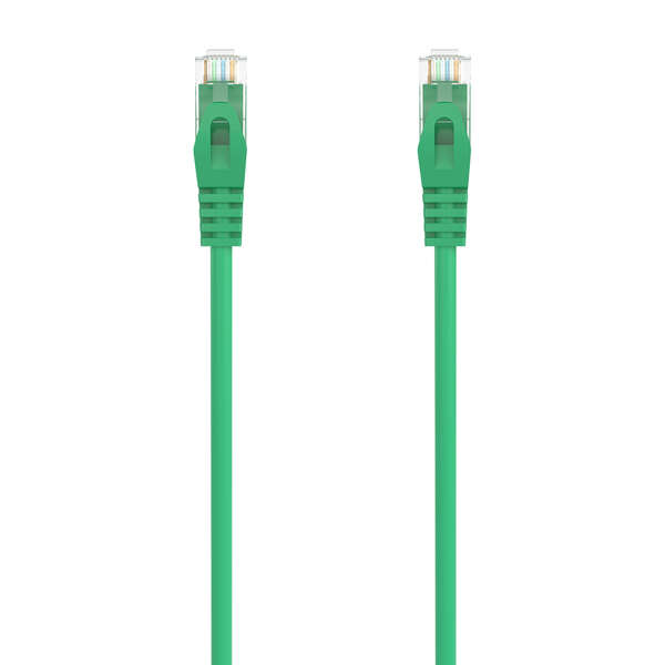 Aisens Cable de Red Latiguillo RJ45 LSZH Cat.6A 500 MHZ UTP AWG24 - 3m - Libre de Halogenos - 10 Gigabit/s - Color Verde