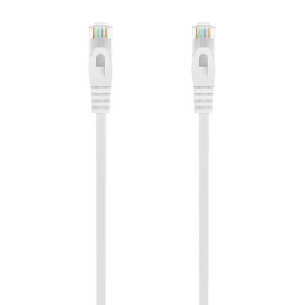 Aisens Cable de Red Latiguillo RJ45 LSZH Cat.6A 500 MHZ UTP AWG24 - 1m - Libre de Halogenos - 10 Gigabit/s - Color Blanco