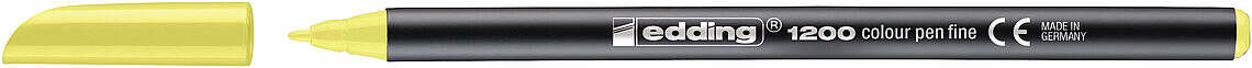 Edding 1200 Rotulador - Punta Redonda - Trazo 1mm - Tinta con Base de Agua - Color Amarillo Neon - Cantidad: 10