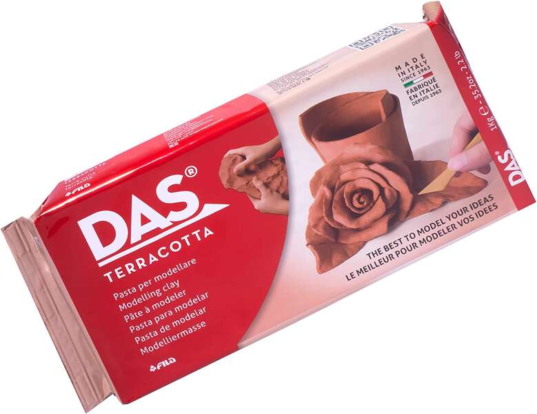 Das Pasta para Modelar - 1kg - Facil de Trabajar - Seca al Aire - Color Terracota