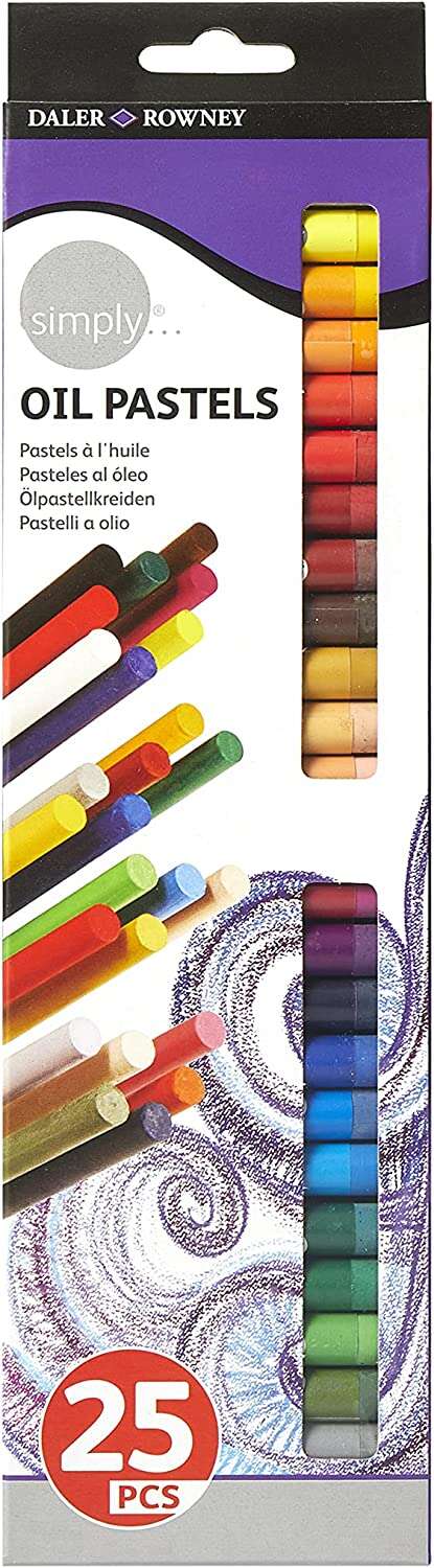 Daler Rowney Pack de 25 Pasteles Blandos - Para Amplia Variedad de Superficies - Facil de Usar - Colores Surtidos
