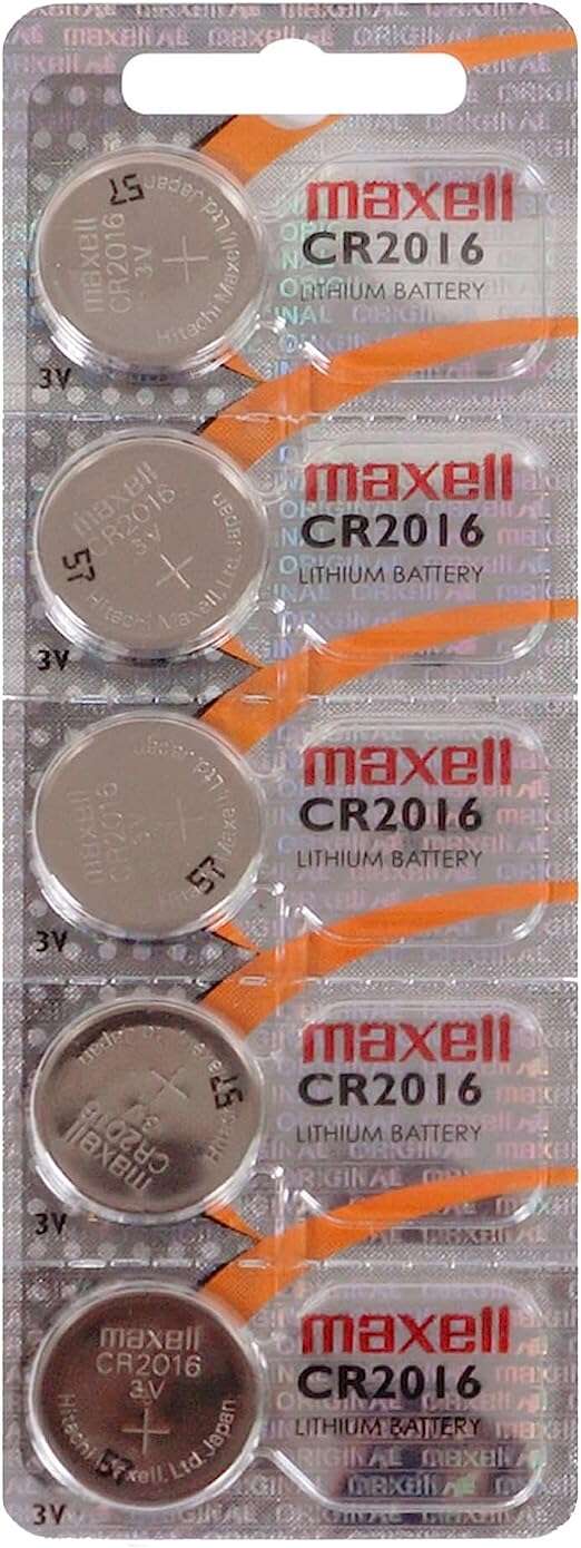 Maxell Pack de 5 Pilas Litio de Boton CR2016 3V