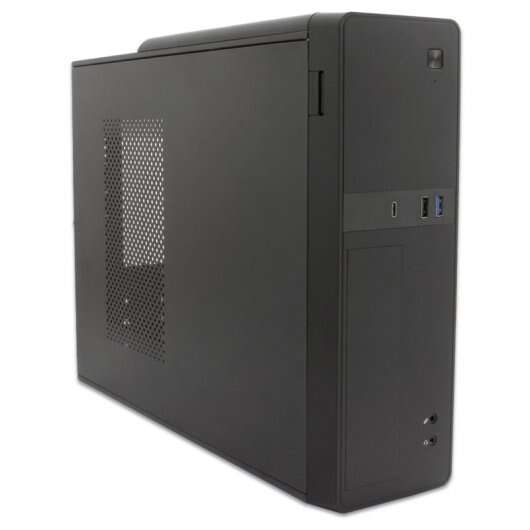 CoolBox T310 Slim Caja Torre Micro ATX, Mini ITX - Tamaño HDD 2.5", 3.5" - USB-2.0, USB 3.0, USB-C - Fuente de Alimentacion 500W - Color Negro