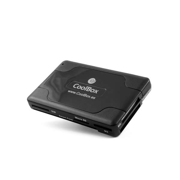 CoolBox CRE065 Multilector de Tarjetas Externo - 3x USB 2.0, DNIe 4.0, SIM, SD, MMC, Micro SD y todas sus Variantes - Color Negro