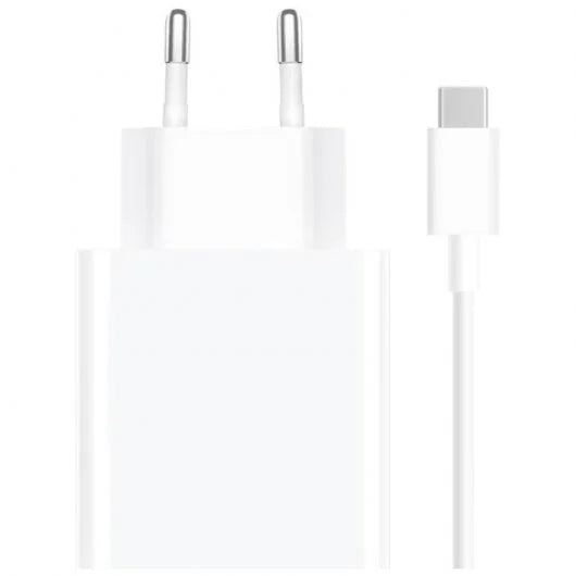Xiaomi 67W Charging Combo Cargador de Pared para Smartphone USB-A 67W + Cable - Identificacion Inteligente de Dispositivos