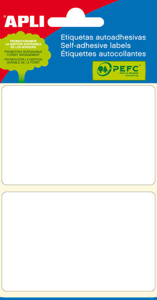 Apli Etiquetas Minibolsa Blancas 53.0 x 82.0mm 6 Hojas