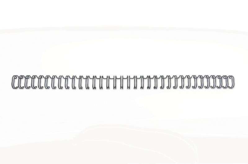 GBC Wirebind Pack de 100 Alambres de Encuadernacion 6mm para Paso 3:1 Redondo o Cuadrado - Formato A4 - Para 34 Orificios - Encuaderna hasta 55 Hojas - Color Negro