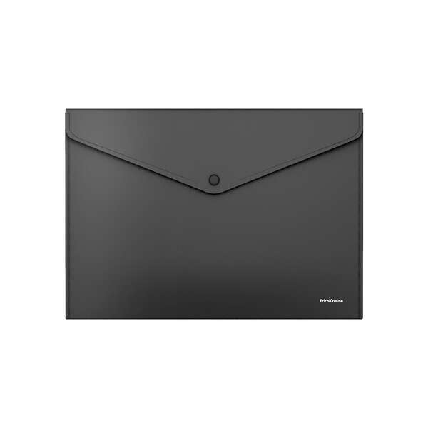Erichkrause Fizzy Classic Sobre Portadocumentos ?4 - Fabricado en Plastico Opaco - Textura Rugosa - Color Negro - Cantidad: 12