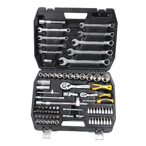 Blim Juego de Llaves y Vasos - 9 Llaves Combinadas - 13 Vasos 1/4 - 17 Cabezales con Punta - Color Negro