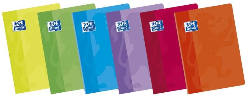 Oxford Classic Pack de 10 Libretas Grapadas Formato A4 Liso - 48 Hojas - Tapa Blanda Plastificada - Colores Surtidos