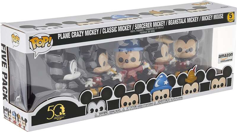 Funko Pop Disney Archivos Pack Premium 5 Figuras Mickey Mouse Classic - Figuras de Vinilo - Altura 9.5cm aprox.