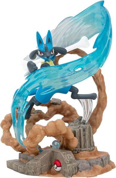 Jazwares Pokemon Lucario - Figura de Coleccion - Efectos de Iluminacion - Altura 33cm aprox.