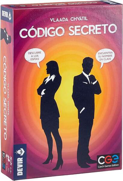 Codigo Secreto Juego de Cartas - Tematica Detectivesca - De 2 a 8 Jugadores - A partir de 8 Años - Duracion 15min. aprox.