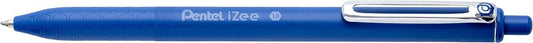 Pentel iZee Boligrafo de Bola Retractil - Punta 0.7mm - Trazo 0.35mm - Clip de Metal - Color Azul - Cantidad: 12