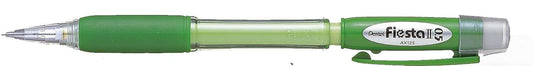 Pentel Fiesta II Portaminas HB 0.5mm con Goma - Incluye 2 Recargas - Grip de Goma - Diseño Ergonomico - Color Verde - Cantidad: 12