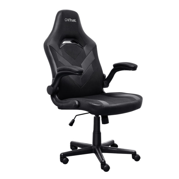 Trust GXT 703 Riye Silla Gaming - Reposabrazos - Ruedas de Nylon - Piston de Gas Clase 4 - Base Metal - Peso Max. 140Kg - Color Negro