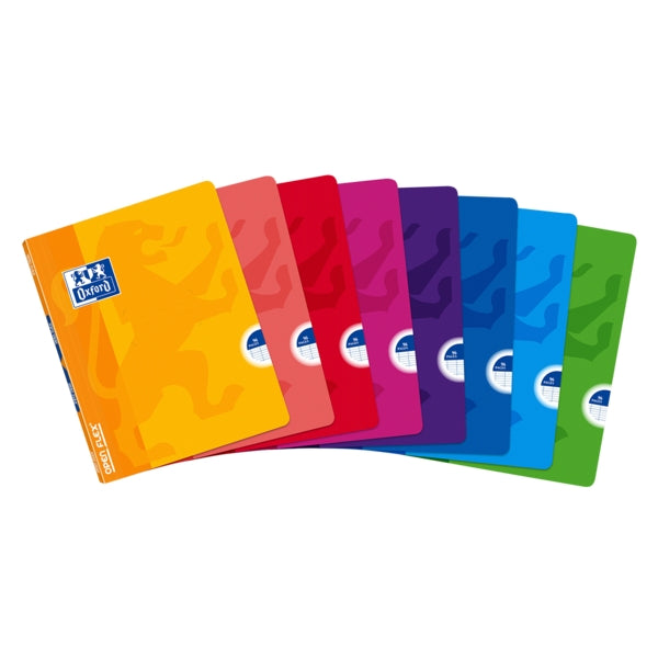 Oxford School Classic Openflex A5+ Libreta Grapada - Tapa de Plastico Resistente - 1 Linea con Margen - 48 Hojas - Colores Surtidos - Cantidad: 10