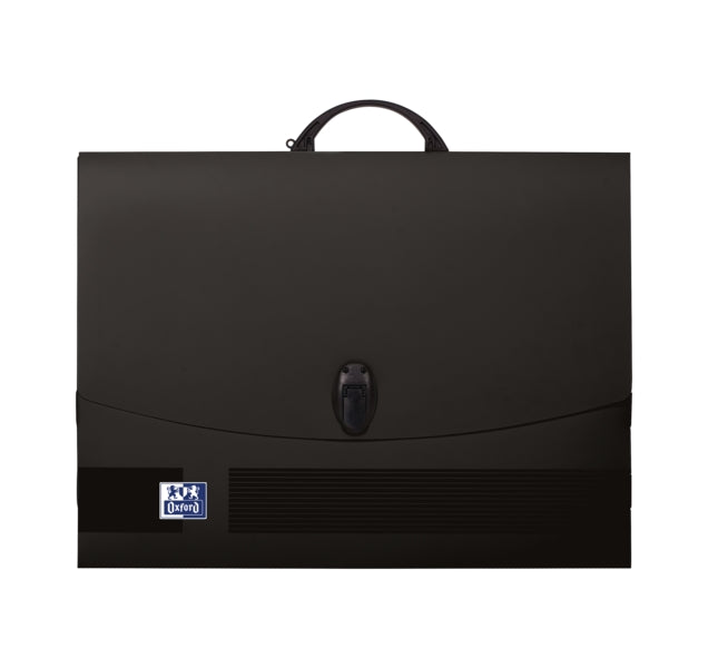 Oxford Carpeta de Dibujo A3 con Cierre y Asa Negra - Tamaño A3 - Cierre Seguro - Asa Resistente - Diseño Elegante - Cantidad: 6