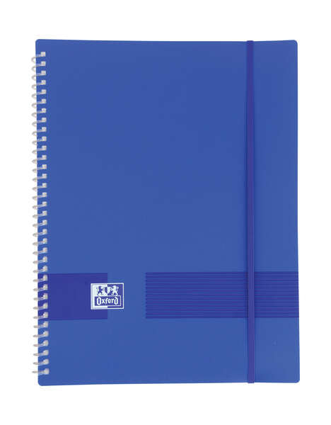 Oxford Live & Go A4 Carpeta de Fundas - Tapa de Plastico Opaco - Espiral 20 Fundas - Color Azul Marino - Cantidad: 10