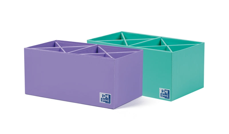 Oxford Portabolis en Cruz 2x4 - Organizador de Boligrafos - Diseño en Forma de Cruz - Capacidad para 8 Boligrafos - Ideal para Escritorio - Cantidad: 4